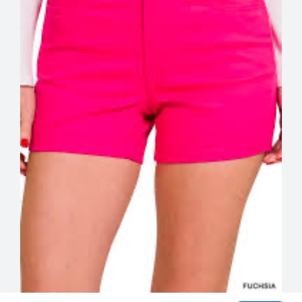 Zenana Hot Pink High Waist Shorts